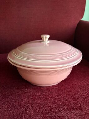 Vintage Fiestaware Covered Casserole in Rose